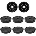 8PCS Cable Grommets, 2"(50mm) Desk Hole Cover Petal Shaped Buckle Type Nylon Snap Bushing Grommet, Wire Hole Cover Insert for Cables and Cords Management and Protection of Cabinet, Black