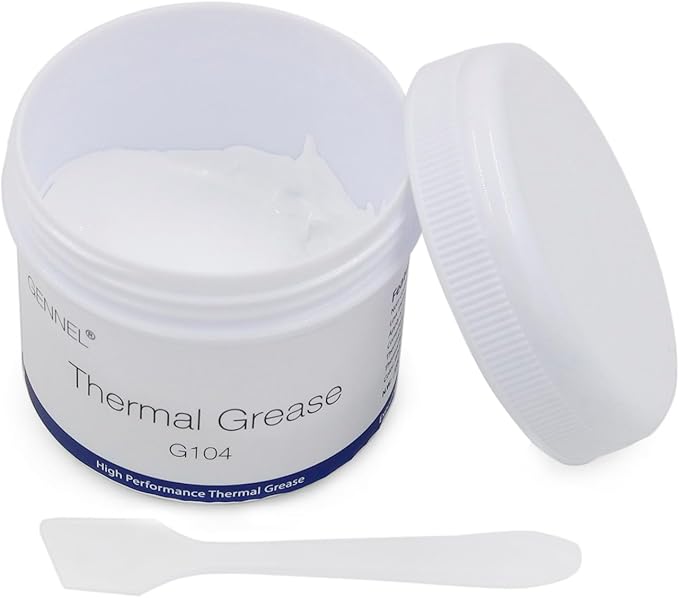 G104 100 Grams Thermal Conductive Paste, Silicone Thermal Compound Grease, Heatsink Paste for CPU Radiator Coolers LED Printer Chipset Cooling