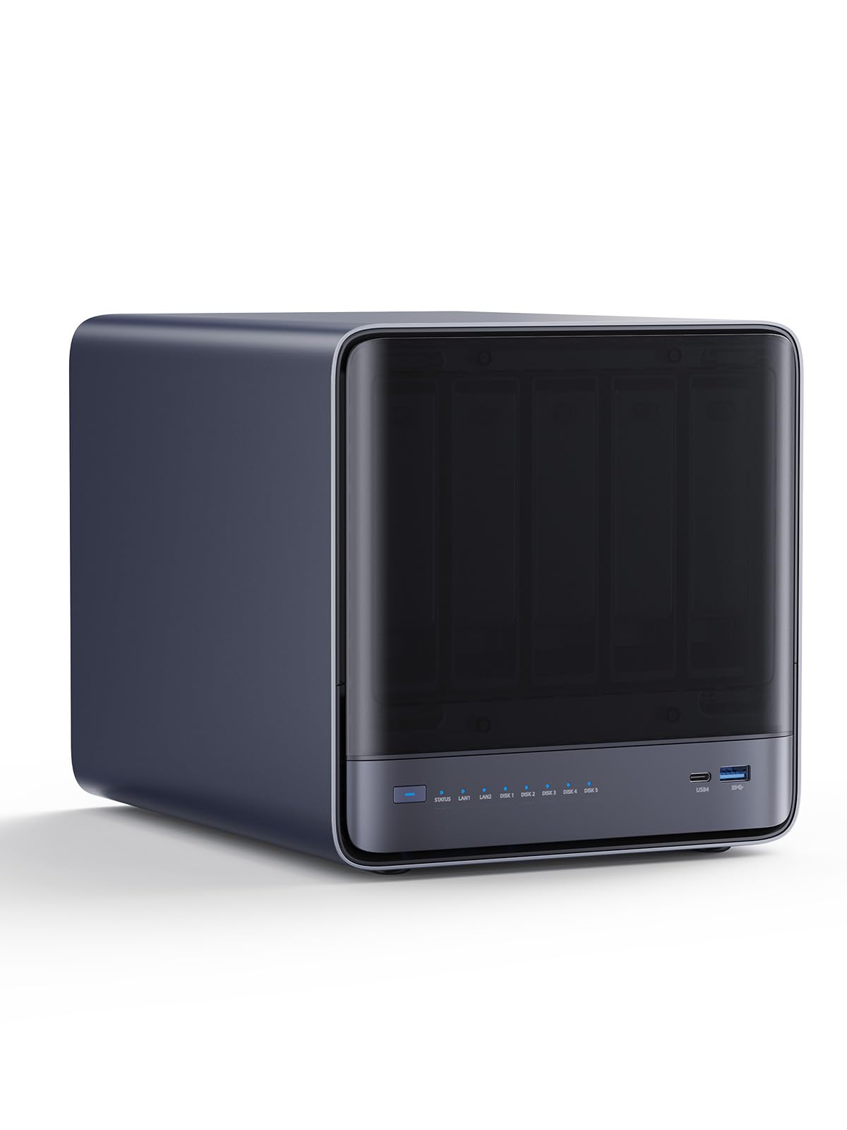 MINISFORUM N5 Pro 5-Bay Desktop AI NAS, AMD Ryzen AI 9 HX PRO 370(12C/24T) CPU, 16GB DDR5, 128G SSD, 1x10GbE, 1x5GbE, 2xUSB4, 8K HDMI, OCuLink, 1xM.2+2xU.2/M.2 Slot, Network Attached Storage(Diskless)