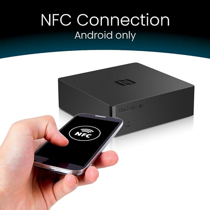 B1 Bluetooth Stereo Receiver,aptx LL, Hi-Fi V5.1 Audio Receiver, TI DAC for Analog Stereo RCA Output with Long Range, Digital Coaxial and Optical Output with NFC