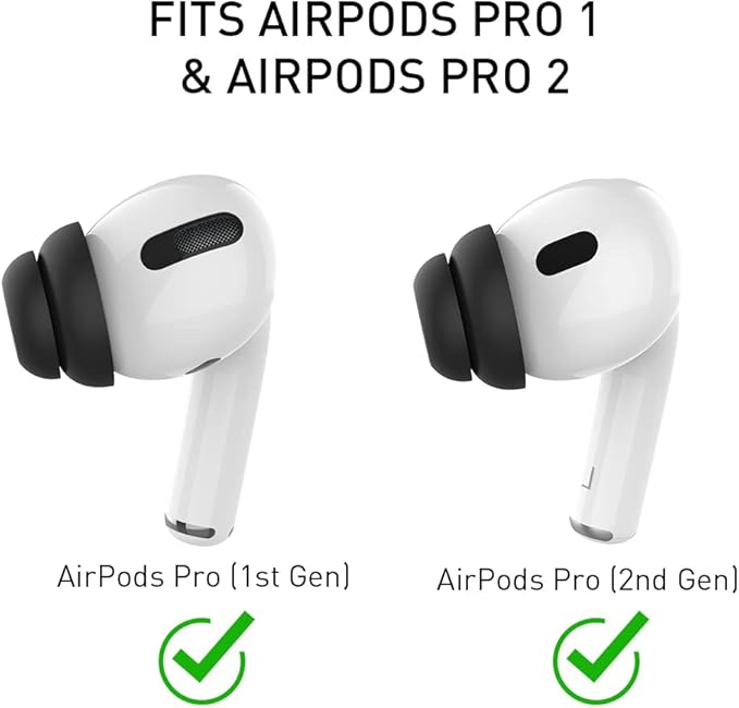 Delidigi for 6 Pairs AirPods Pro 2nd/1st Generation Replacement Ear Tips,Noise Reduction Silicone Earbuds Earplug Accessories Built-in Dust Guard Screen&Fit in The Charging Case S/M/L Size