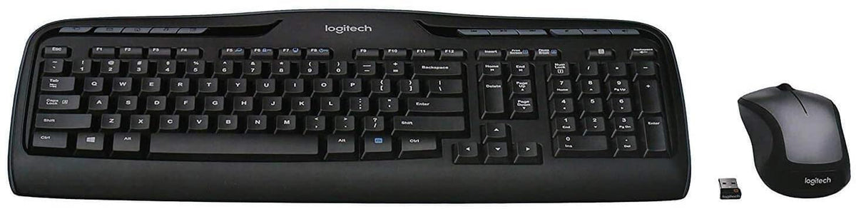 Logitech MK335 Full Size Quiet Wireless Keyboard Mouse Combo - Black/Silver