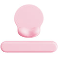 Laborio Ergonomic Mouse Pad Wrist Support Set, Memory Foam Keyboard Wrist Rest Set, Relieve Wrist Pain Keyboard Pad, Non-Slip Base Mousepad(Pink Set)