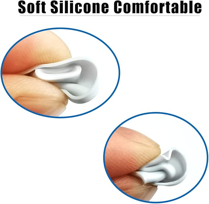 Silicone Ear Tips for Beats Studio Buds - Replacement Earbuds Cover, 6 Pairs, LMS Gray White