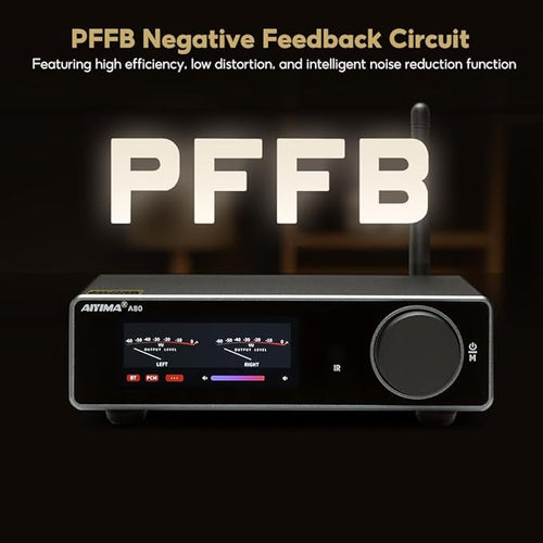 AIYIMA A80 Bluetooth Stereo DAC Amplifier TPA3255,PFFB & Digital VU Meter