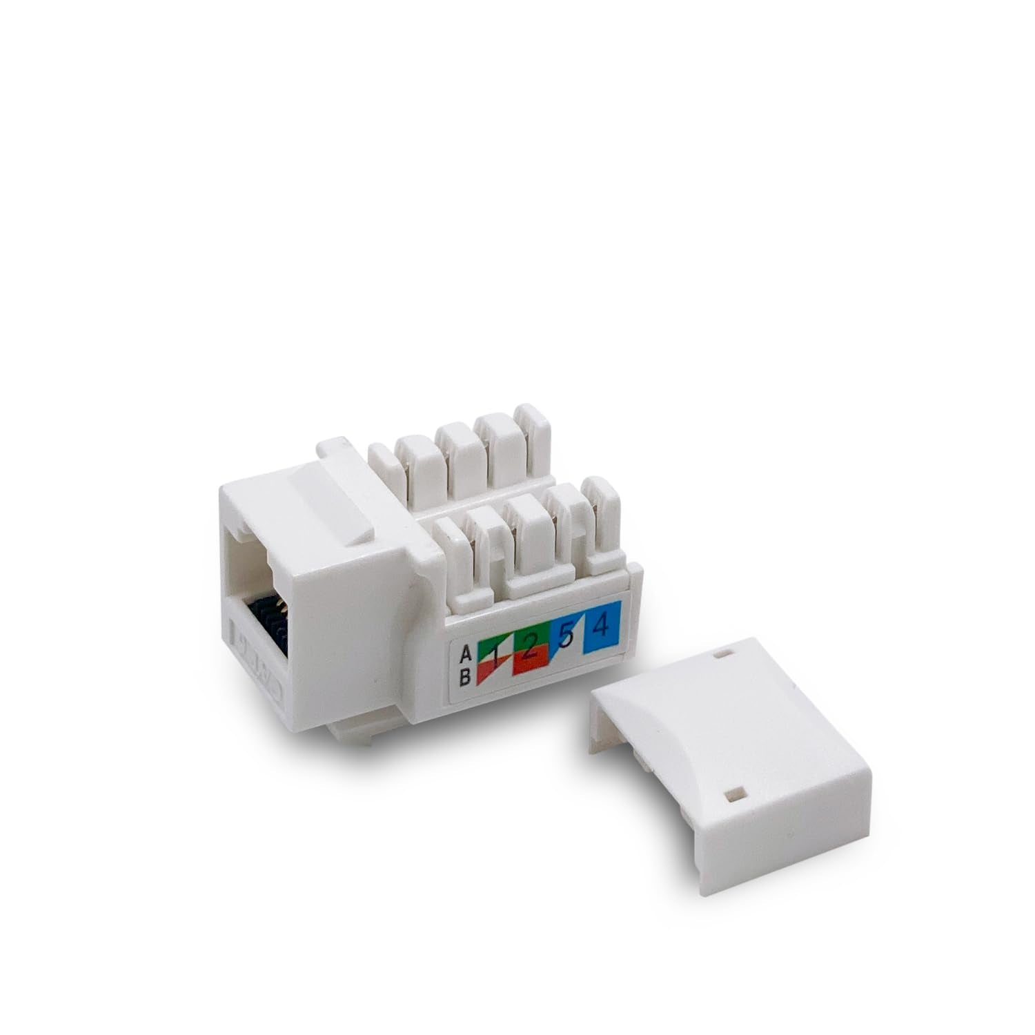 Cat6 Keystone Jack - [UL Listed] - Ethernet Wall Jack - Network Coupler - Cat5/5e/6 Compatible - 100-Pack