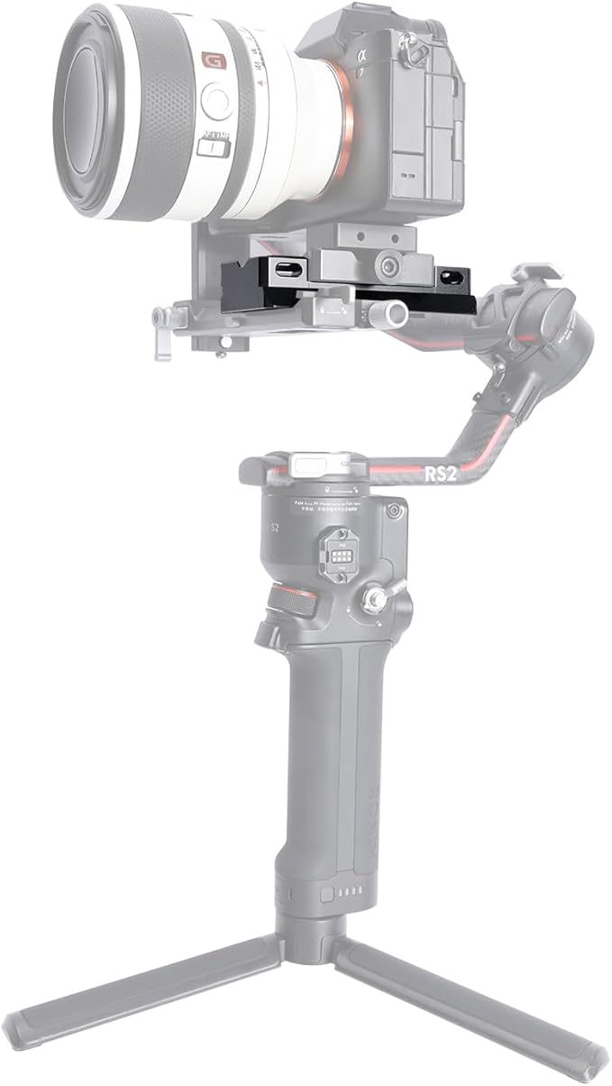 NICEYRIG Extended Quick Release Plate for Manfrotto-Style to Quick Release Clamp for Arca-Swiss, Tripod to Gimbal Adapter Applicable for DJI RS 4/4 Pro/3/3 Pro/2/RSC2, Ronin S - 563