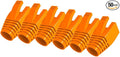 50 Pcs Cat7 Cat7A Cat8 Strain Relief Boot, RJ45 Plug Connector Cover Modular Network Plug Connector Cap Cable Connector Boots, Orange
