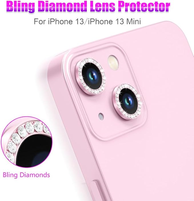 AGVEE 3+3 6 Pack for iPhone 13 & Mini Camera Lens Protector Cover