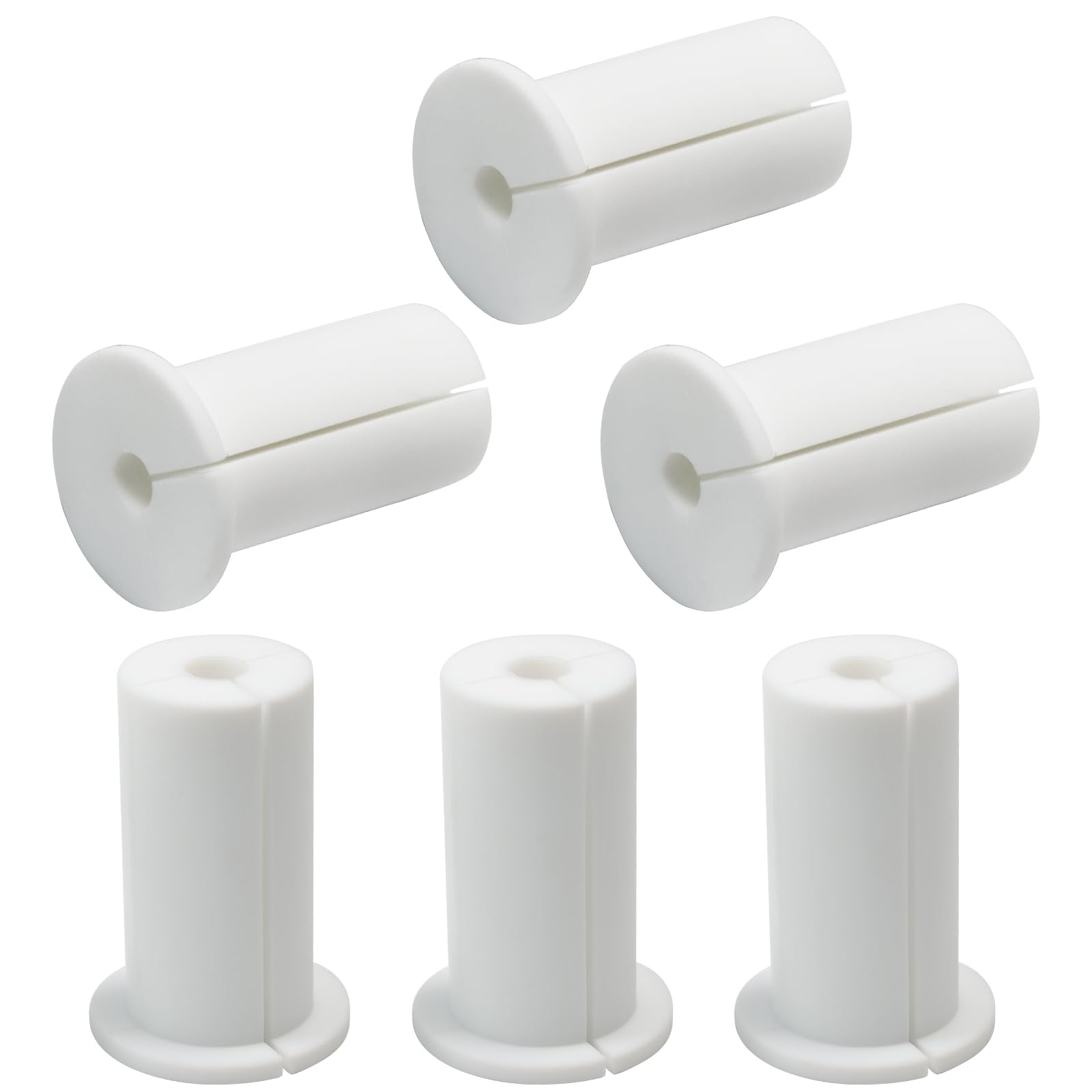 EASYEAH 6pc White Starlink Cable Grommets 1" Silicone Wire Hole Grommet
