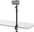 PICTRON LS10 Camera Desk Mount Table Stand with 1/4" Ball Head, 16"-33.8" Adjustable Light Stand, Tabletop C Clamp Arm for DSLR Camera, Ring Light, Live Streaming, Photo Video Shooting