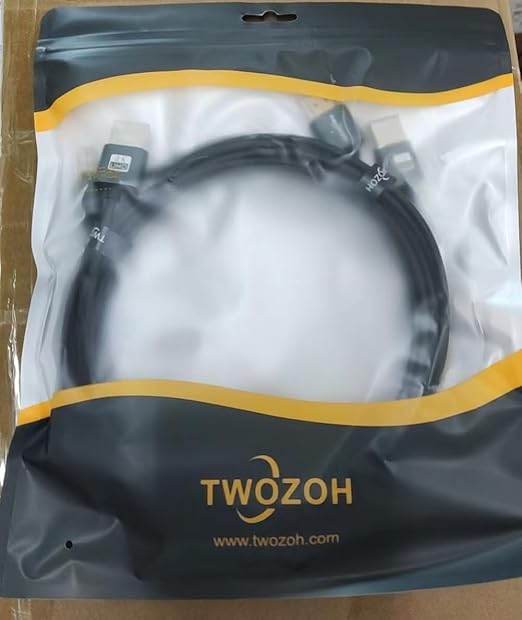 Twozoh Flexible & Slim HDMI Cable 10FT 2 Pack, Ultra Thin HDMI Cord Supports High Speed 4K@60Hz 18gbps 2160P/1080P