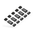 GIGASTONE 64GB Dual USB Flash Drive 5-Pack, USB 3.2 Gen 1, 2-in-1 USB C+A, Speed Up to 100MB/s, Head Cap Design Thumb Drive, Plug & Play for Smartphone/PC/Mac/TV/Car Audio, USB 2.0/3.0/3.1 Compatible
