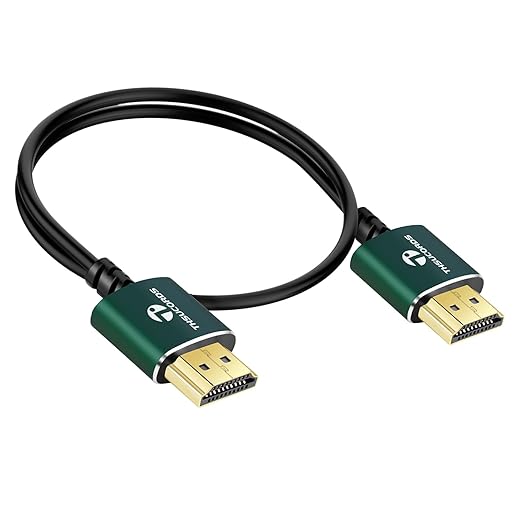 Slim HDMI Cables 1.6FT 5Pack, Ultra Soft & Thin HDMI to HDMI Cord, Extreme Flexible & Skinny HDMI Wire Supports High Speed 4K@60Hz 18gbps 2160p 1080p