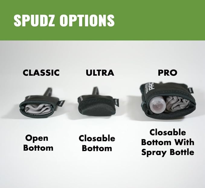 SPUDZ Ultra Microfiber Lens Cleaner – Closable Pouch, Clip-On, Washable – for Optics, Scopes, Glasses | Riptide, 6 x 6 Inch
