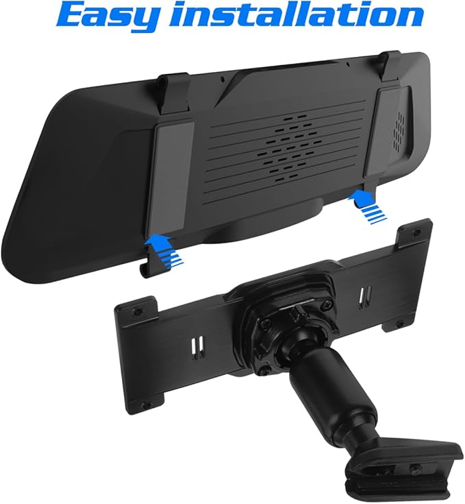 iplusmile 1 Set Dash Cam Rear View Mirror Mount - Back Plate Panel Car Rear View Camera Mount Bracket Kit for 5.5-12" Dash Cams