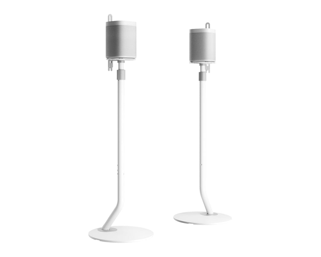 FITUEYES Universal Speaker Stand, Adjustable Height Stand Pair for Satellite & Small Bookshelf Speaker up to 11LBS, Extend 27.5” to 39.3” for Multi-Audio, Master Series