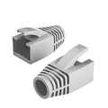 100Pack RJ45 Boot Cover, Cat5 Cat6 Cat6A Ethernet Network Cable Strain Relief Boot, Fits Overall Jacket Diameter 5.5-6.5MM Ethernet Cable (Hole Diameter: 6.5mm, Grey)