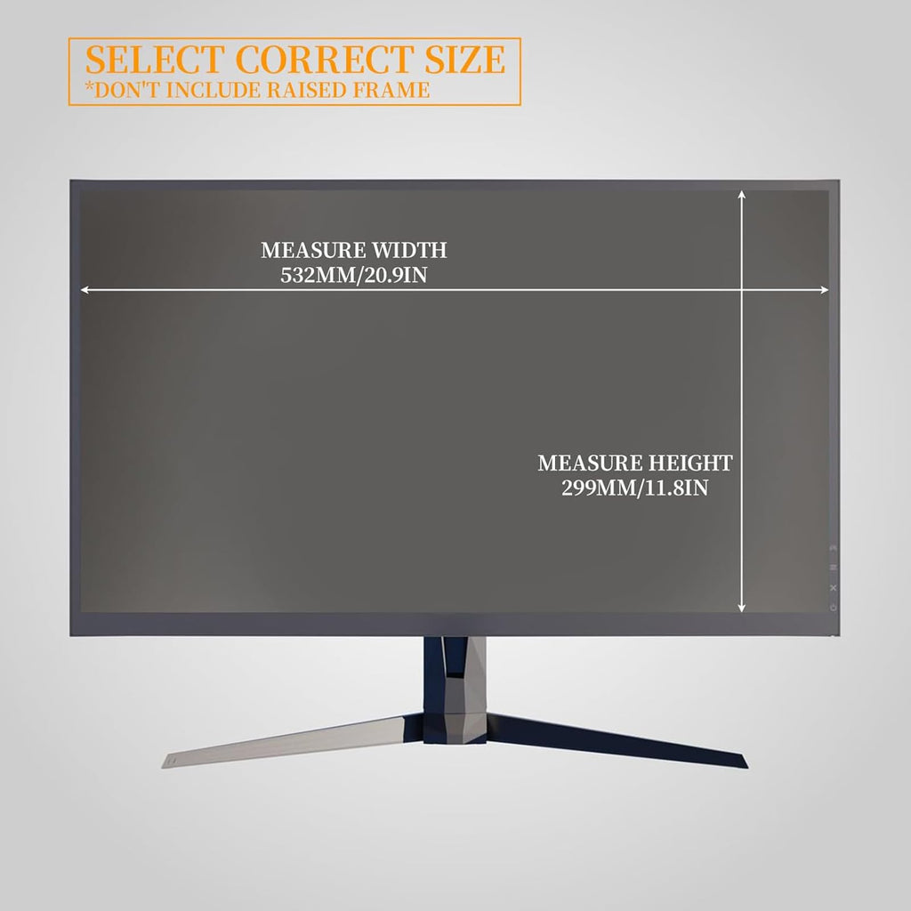 Easges [2 Pack] 24 Inch Computer Privacy Screen Filter for 16:9 Aspect Ratio, Eye Protection, Anti-Glare, Anti-Blue Light Computer Monitor Privacy Filter, Removable Anti-Scratch 24in Protector Film