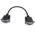 DB9 Female to VGA Female 15Pin Three-Row Signal Transmission Cable, VGA to DB9 Serial RS232 Data Cable for Mutual Transmission of Signals Between 9Pin Video Devices and Computers 2Meter