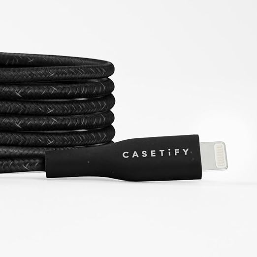 CASETiFY Powerthru USB-C to Lightning Cable (2m/6.6ft) - Black