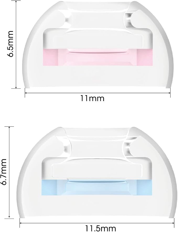 SpinFit CP1025-M/S- Medical Grade Silicone Patented Ear Tips, Secure Fit and Supreme Comfort Fits MTW3, Galaxy Buds 2, Soundcore Space A40 & More (2 Pairs) (for Nozzle Diameter from 4-5.5mm)