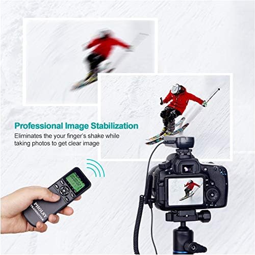 PHOLSY Wireless Timer Remote Release Control with Intervalometer and HDR for Olympus E-M1, E-M5 II, E-M5, E-M10 II, PL8, PL7; for Panasonic S5, S1H, S1RM, S1, G95, G91, G90, G9, FZ10002, GH5, GH6