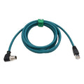 M12 8 Pin X-Coding Right Angle to RJ45 Ethernet Cable for Cognex in-Sight 2800 3800 2000 9000 8000, 7000 Gen2 Vision Camera Sensor Switch PC CAT-7e 2m
