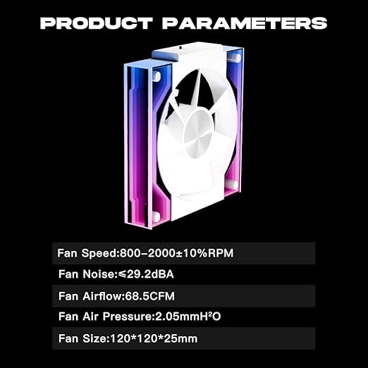 Jungle Leopard Interstellar V3 120mm PC Case Fan Infinity Mirror Module Daisy-Chain 120mm RGB PWM Fan Triple Pack Suitable for Computer Case & 360mm AIO Cooler(White-3Pack