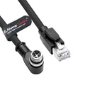 Alvin's Cables M12 X-Code 8 Pin Male to RJ45 Ethernet Cable for Cognex Keyence Camera, High-Flex Cat6a Cable for Industrial Automation, Fieldbus Module, Robotics, Right Angle 32.8ft/10m