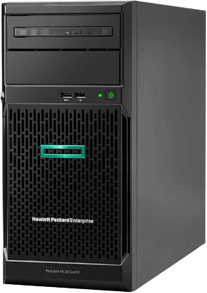 Hewlett Packard Enterprise HPE ProLiant ML30 Gen10 Plus Tower Server, Xeon E-2314 4-Core 2.8GHz, 128GB DDR4 Memory, 32TB HDD Storage, RAID, iLO, Server 2022 Standard