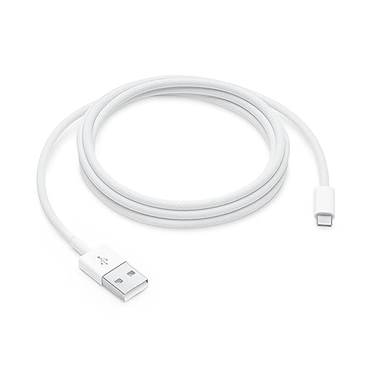 Woven TV Remote USB C Charger Cable for Apple TV Remote 3rd Gen/4th Gen, Siri Remote 3rd Gen, [MFi Certified] USB A to USB-C Cord Fast Charging for Apple/Samsung Smart TV Remote Control - White
