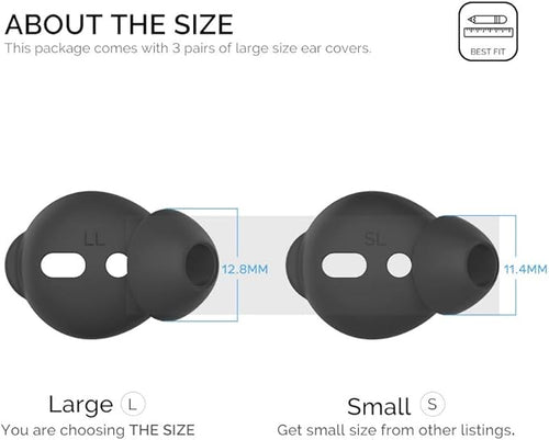 AhaStyle 3 Pairs AirPods Ear Tips Silicone Earbuds Cover