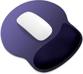 ITNRSIIET Ergonomic Mouse Pad with Wider Memory Foam Wrist Rest +17%, Curved Cushion Reduces Pressure 20%, Pain Relief, Non-Slip, Smooth, Cute Color Desk Accessory, 9.85 x 9 inch, Violet Gradient