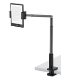 SupeDesk Phone Holder for Bed, 360° Rotation Cell Phone Stand, Flexible Long Arm Headboard Bedside Clip, Multi-Functional Overhead Phone Mount for 3.5-11" Phones, Tablets, Kindle, Black