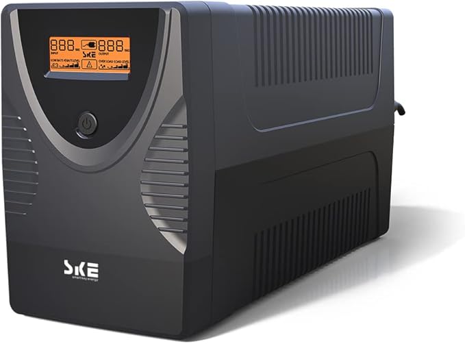 Ups Battery Backup and Surge Protector,Computer Uninterruptible Power Supply Units,Battery Backup Intelligent LCD,SKE Back UPS,Uninterruptible Power Supply,Battery Backup for Computer 1500VA/900W