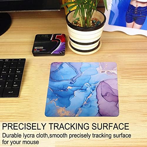 Mouse Pad, Gaming Mouse Pad, Non-Slip Rubber Base Mouse Mat with Designs for Laptop, Computer & Office, 9.5 x 7.9 x 0.12 inches (Marble 6)