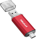 Thkailar 32GB Fat32 USB C Flash Drive OTG High Speed for Store Data-USB 3.1 Thumb Drive C Jump Drive-Compatible with Samsung,Mac Pro,Laptops,Tablets,PC(Red)