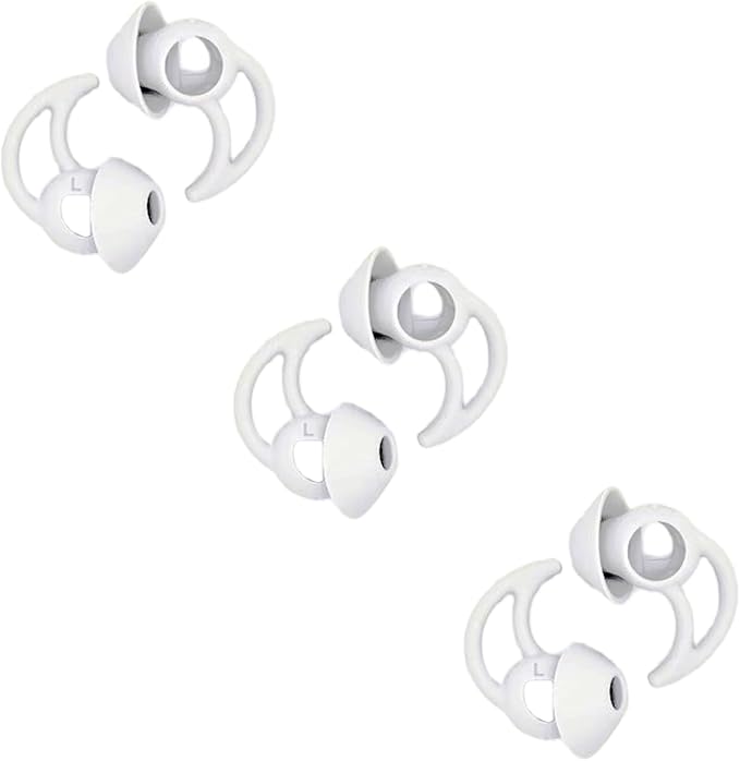 Silicone Ear Tips Replacement Earbud Tips Compatible with Bose Quietcomfort and Sport Headphone Ear Bud Tips Earbud Covers Large 3 Pairs
