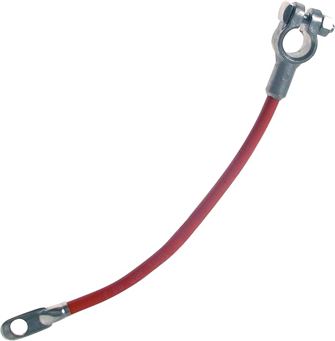 Sherco-Auto Red 15" Inch 4 Gauge Top Post Battery Cable with Auxiliary Lead - Made in USA