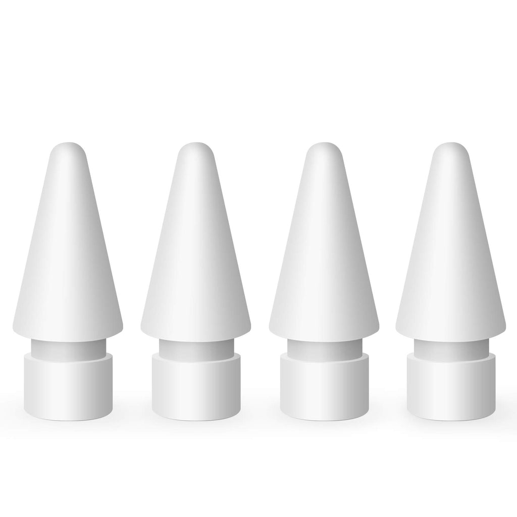 MEKO 4 Pack Replacement Tips for Apple Pencil 1st Gen & 2nd Gen, Pen Nibs for iPad Pro Pencil- White
