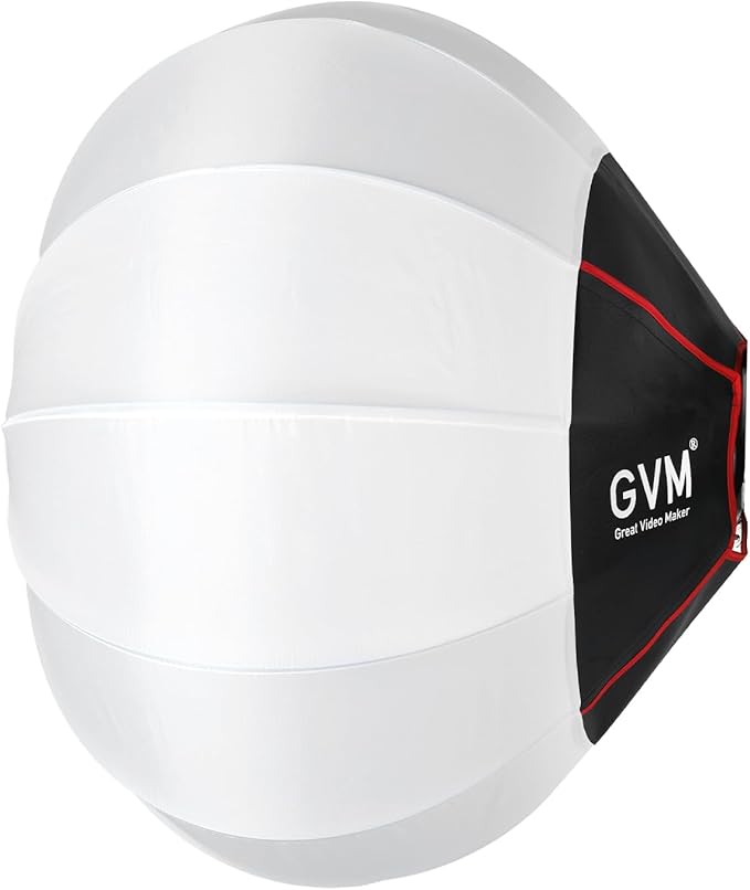 GVM Lantern Softbox Soft Light Modifier, 26inch, Quick-Setup Quick-Folding GVM Light Upgraded for GVM SD80D P80S SD300D SD200D SD200S ST200R ST100R PR150D PR150R and Other Bowens Mount Light
