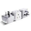 Ceptics Australia Plug Adapter, 2-in-1 Type I, Dual USA Input - 3 Pack