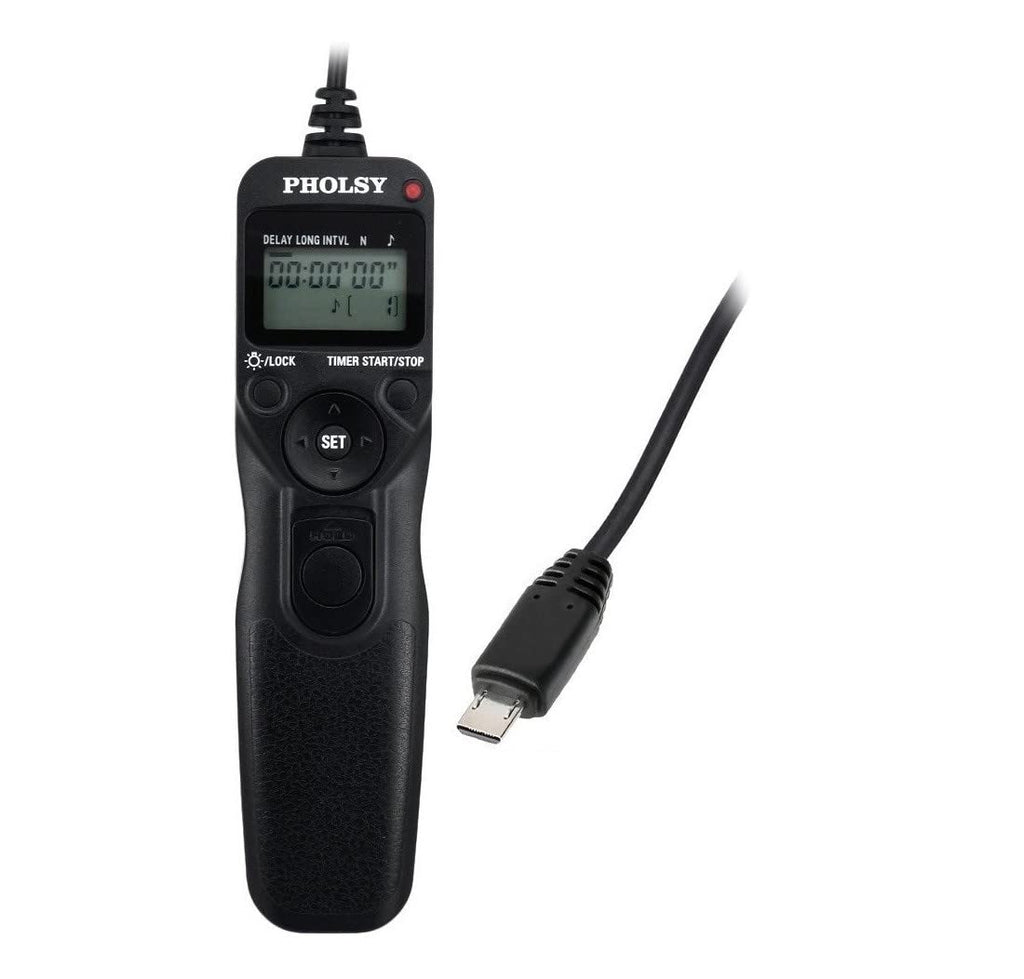 PHOLSY S8 Timer Remote Control Cable with Intervalometer for Sony