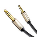 3.5mm to 1/4 Stereo Audio Cable 25 Feet /8M, 1/8" to 6.35mm 1/4" TRS Male Aux Cord Double Shielded with Braiding for Guitar, Amplifiers, PC, Home Theater, Speaker, etc.
