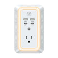 Multi Plug Outlet, USB Wall Charger, Surge Protector, 7 Outlet Extender with 4 USB Charging Ports (2 USB C) 1680J Power Strips Outlets with Night Light, Wall Plug Adapter Spaced for Home Travel Office