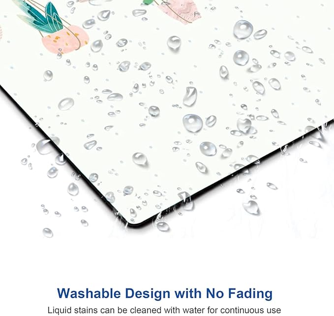 Mouse Pad, Plants Mouse Pad, Square Mouse Mat Waterproof Mousepad Non-Slip Rubber Base Mouse Pads for Office Laptop