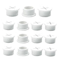 Desk Grommet, 3/4 in 20 mm Silicone Rubber Grommets, White Desk Hole Cover for Cables, Flexible Wall Cord Pass Through Grommet for Office Table Computer Home Furniture Wire Organizer-15 Pcs