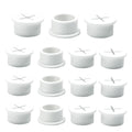 BOPOREAE Desk Grommet, 3/4 in 20 mm White 15 Pcs Silicone Rubber Grommets
