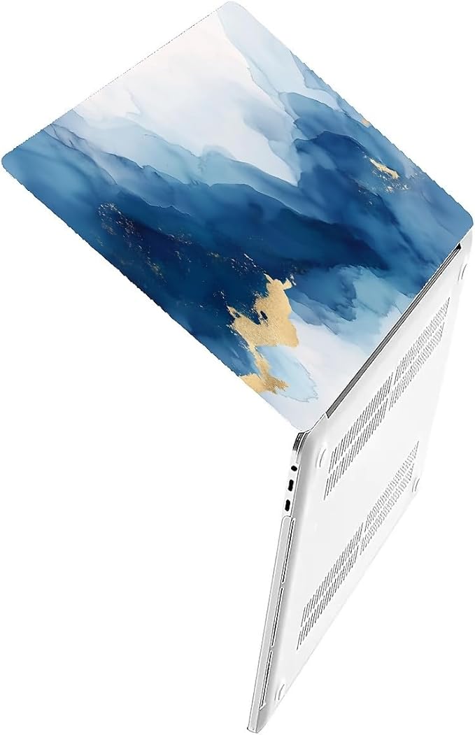 Compatible with MacBook Air 13.3 13.6 Inch Case 2022 2021 2020 2019 Plastic Hard Shell Case Cover,13.6 Air (A2681) M2 2022, Blue Marble